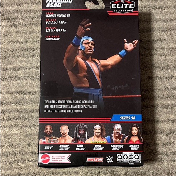 WWE Elite Series 98 Farooq Asad Figure in Blue and Black - Picture 2 of 5